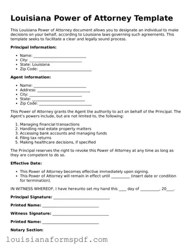 Attorney-Verified Louisiana Power of Attorney Form