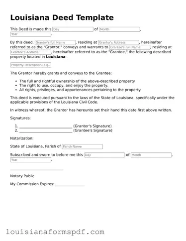 Attorney-Verified Louisiana Deed Form