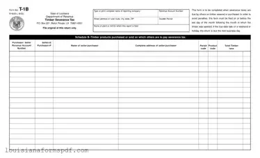 Official T 1B Louisiana Template in PDF